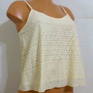 Hollister Cream Crop Top with Classic Style